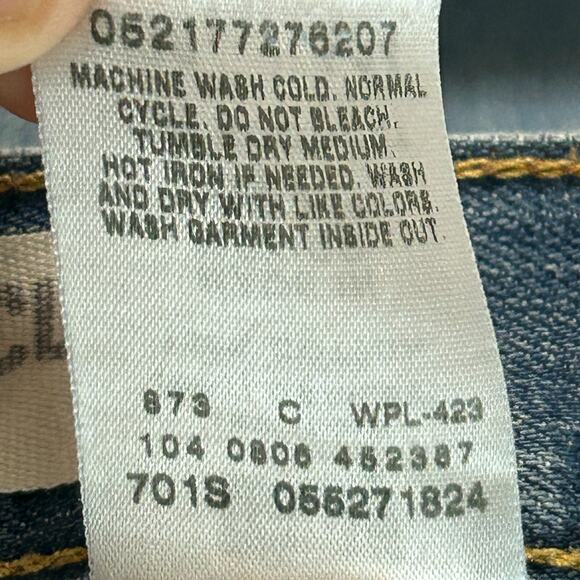 Levis 527 Jeans Mens 36x34 Blue Low Boot Cut Medium Wash Workwear Cowboy Western - Picture 10 of 12